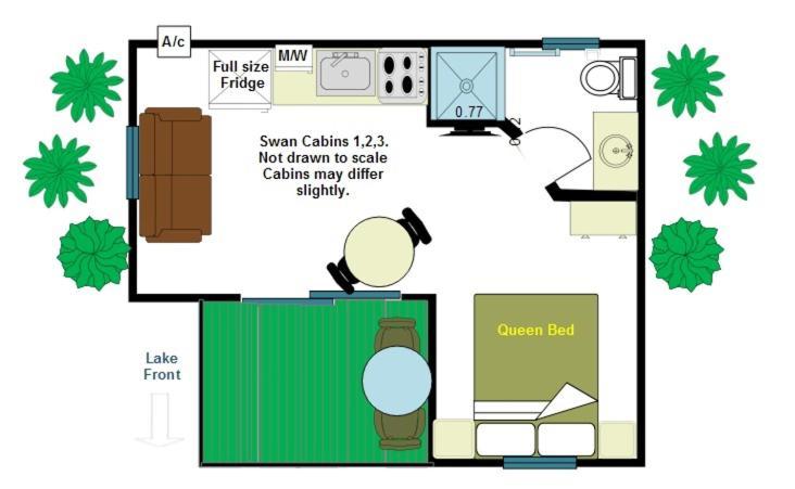 Lake Albert Caravan Park Hotell Meningie Rom bilde